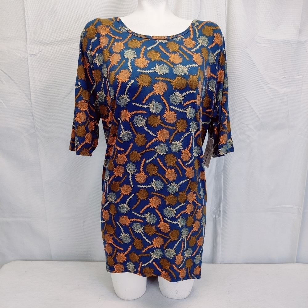 NEW LuLaRoe "Irma" Tunic Top T Tee Shirt Dress Womens Sz Large Thistle A…